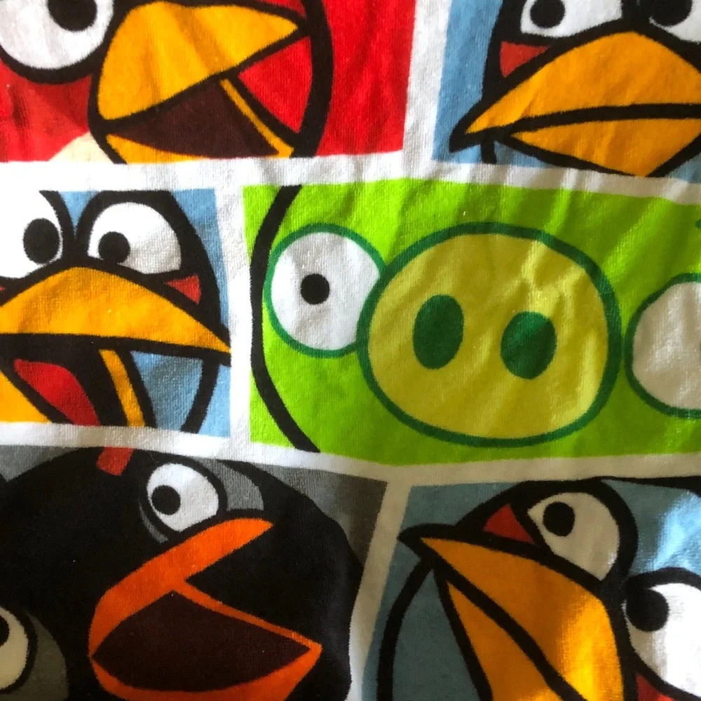 Angry Birds Character Print Plush Throw